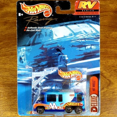 Hot Wheels Racing RV Series GMC Motorhome 1/25000 Blue 44 BW Blackwall 2000 3/4 - Image 1 of 3