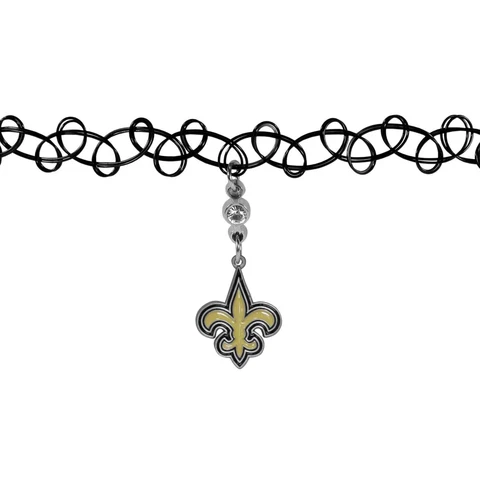 New Orleans Saints Knotted Choker Necklace (NFL) Licensed Jewelry Cover