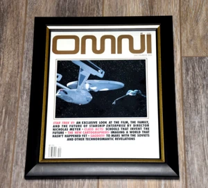 Star Trek VI: The Undiscovered Country Wood/Glass Framed Art, Omni December 1991 - Picture 1 of 2