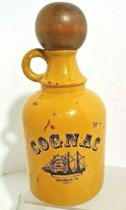 BOTTIGLIA VUOTA COGNAC TOMAS W. 4905 MEZZO GALLON GENUINE modernariato nave - Picture 1 of 5