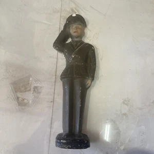 Vintage Us Soldier Figurine Chalkware Small Chips - Picture 1 of 13
