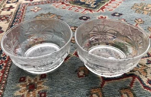  Anchor Hocking Rainflower clear glass bowls~ Vintage~ set of two! - Picture 1 of 5