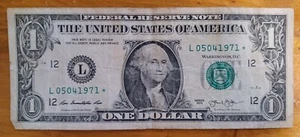 May 4, 1971 : 05041971 $1 Dollar Bill Star Fancy Serial Number Birthday Note - Picture 1 of 2