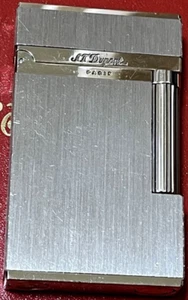 Funktionierendes S.T.Dupont Gasfeuerzeug Silver LINE 2 ohne Box - Bild 1 von 9