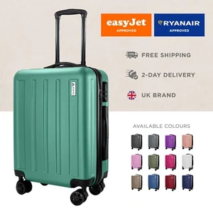 AVIO Jett Carry On Suitcase 55x40x20cm - Lightweight Hard Shell, Double Wheels - Picture 1 of 155