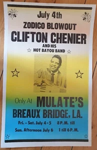Original Konzertplakat Clifton Chenier and his Hot Bayou Band 1958 - Bild 1 von 2