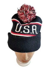 USA Skimütze Beanie mit Bommelball - Bild 1 von 8