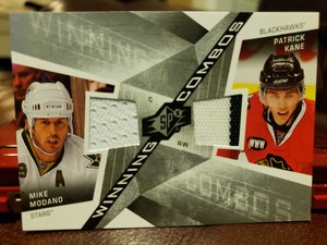 2008-09 SPX Hockey- Mike Modano/Patrick Kane Game-Used Jersey Card- *Near Mint*