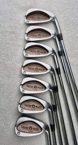 TaylorMade Burner LCG RH 3-9 Iron Set 38" S-90 Rifle Steel Shafts Orig Grips GC - Picture 1 of 12