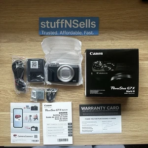 Canon PowerShot G7 X Mark III 20.1MP Digital Camera Silver In Hand, Fast Ship - Picture 1 of 10