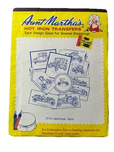 NEW AUNT MARTHA'S HOT IRON TRANSFER 3772 Antique Cars - Picture 1 of 2