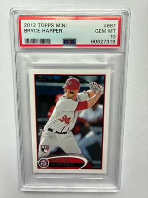 Topps Mini #661 Bryce Harper RC 2012 PSA 10 Foto 1 de 2
