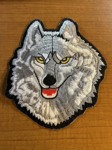 Silver Grey Wolf  Patch Size  5” x 6” - Picture 1 of 2