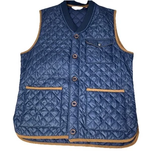 Chaleco acolchado azul Remington Arms Co 1816 para hombre talla grande botón bolsillo frontal - Imagen 1 de 8