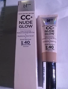 It Cosmetics CC+ Nude Glow Color Correcting Skin Tint MEDIUM 1TSN .08oz SPF40 - Picture 1 of 2