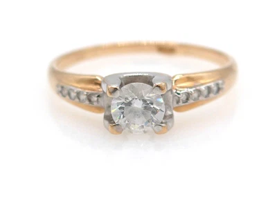 Größe 53 Ring 585 GOLD 14 Karat Bicolor Goldring bague anello design G4330/25 - Bild 1 von 4