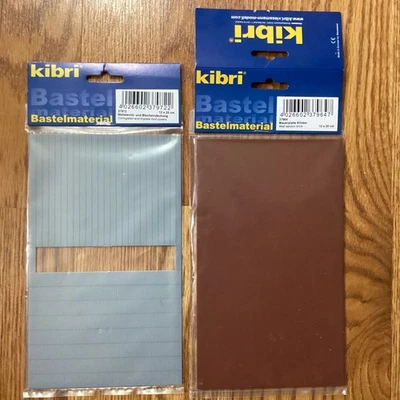 Kibri Wall Section Brick 37694 Corrugated Tinplate Roof Covers 37972 12 x 20 cm - Image 1 of 2