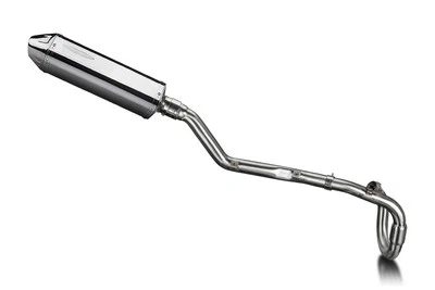 Escape completo Delkevic con silenciador tri ovalado de acero inoxidable de 13" para DRZ400E Foto 1 de 4