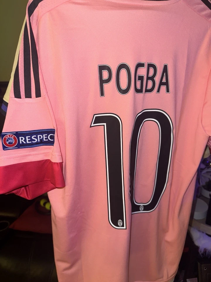 Camiseta Pogba Rosa UCL Visitante Juventus 2015/2016 (Mediana) *Nueva* (Réplica) Foto 1 de 4