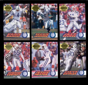 1994 CE Indianapolis Colts 1st Day Gold Set JEFF GEORGE DEAN BIASUCCI EMTMAN - Picture 1 of 1