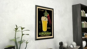Póster publicitario vintage de lona enmarcada de Giclee de Lengrand - Imagen 1 de 6
