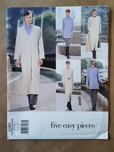 VOGUE PATTERN - 2382 LADIES DUSTER COAT DRESS TOP SKIRT PANTS 20-24 PLUS UNCUT - Picture 1 of 2