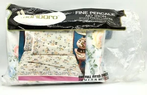 One Floral Marlboro No Iron Full Fitted Sheet 54”x75” Mattress - Picture 1 of 3