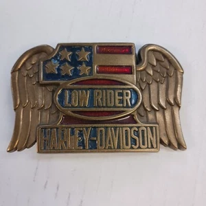 * De colección-Auténtica 1983 Latón Sólido Harley Davidson Low Rider Baron Hebilla * - Imagen 1 de 6