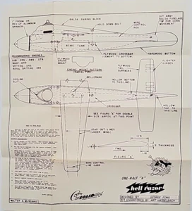 Planes de avión modelo 9": Hell Razor 1/2A línea de control madera de balsa consolidada - Imagen 1 de 5