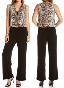 Karen Kane Small tuta in jersey elasticizzato con stampa pitone del deserto nero/marrone, $138 - Foto 1 di 10