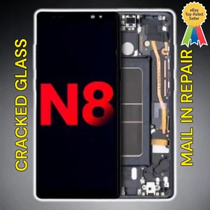 Samsung Galaxy Note 8 Cracked Screen Front Glass Repair Mail in Service - Picture 1 of 1