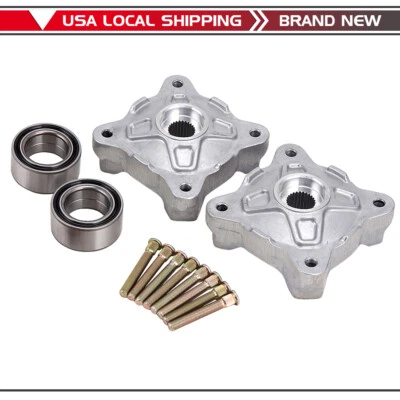 Front Left Right Wheel Hubs W/Studs Bearings For Polaris RZR S 800 EFI 2008-2014 - Image 1 of 4