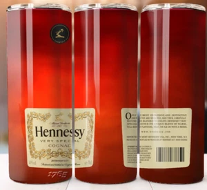 Hennessy Cognac Style Tumbler 20oz Mug Cup style w/ Straw - Picture 1 of 1