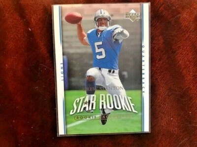Drew Stanton 2007 Upper Deck Rookie Exclusive Star Rookie - Lions - Image 1 of 2