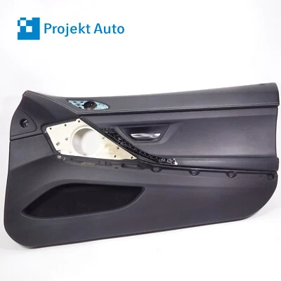 12-18 OEM BMW Right Door Panel Black Nappa Contrast Stitch 650i 640i F13 F12 - Image 1 of 4