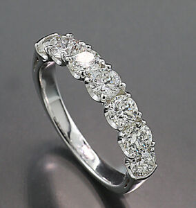 Brillant Ring 7 Diamanten total 1,46 carat 750er Weißgold Wert 7.000 Euro Neu