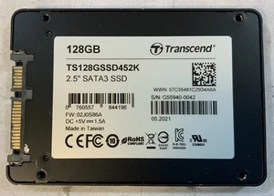 Transcend 452K2 128 GB TS128GSSD452K SSD -Q2D - Picture 1 of 3
