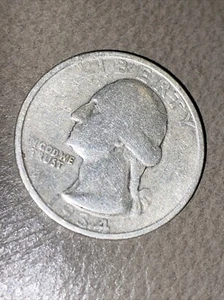Nice  circulated 1934 Washington Silver Quarter Buy it Now - Picture 1 of 4
