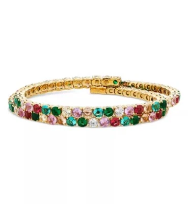 Brazalete Bobina Nadri Tono Dorado Burbujeante Multicolor Circonita Cúbica 4mm $245 Nuevo  Foto 1 de 4