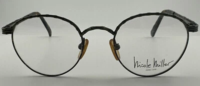 Vintage Nicole Miller Eyeglass 1460 Antique GREEN Eyewear Round Specs Collectors - Image 1 of 4