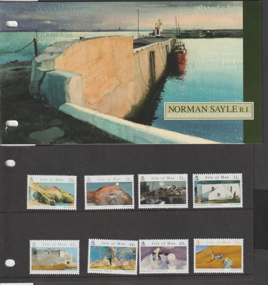Pinturas acuarela Isla de Man 2007 Norman Sayle R.I p/pack MNH Foto 1 de 1