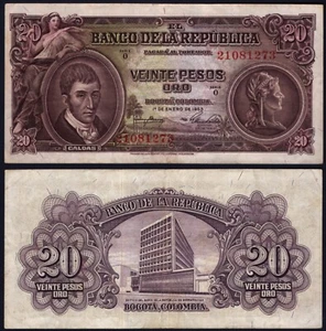 COLOMBIA 🇨🇴 P401a* 20 PESOS ORO* ND 01/01/1953* VF/XF* USA SELLER - Picture 1 of 1