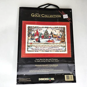 Dimensions Gold Collection Joyous Advent Calendar 8532 Counted Cross Stitch Kit - Picture 1 of 14