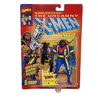 VINTAGE 1993 TOY BIZ UNCANNY X-MEN BISHOP QUICK DRAW ACTION FIGURE SEALED NEW - Image 1 of 4