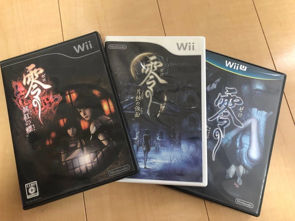 Nintendo Wii Zero Fatal Frame Luna Eclipse Crimson Butterfly Wii U Miko set JP - Image 1 of 1