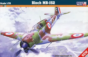 Caccia francese seconda guerra mondiale Marcel Bloch MB-152 # scala 1/72 # MISTERCRAFT D-219 - Foto 1 di 5