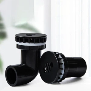 20mm~50mm Black PVC Tank Connector/bulkhead Adhesive Pipe Fitting For Aquariums - Picture 1 of 8