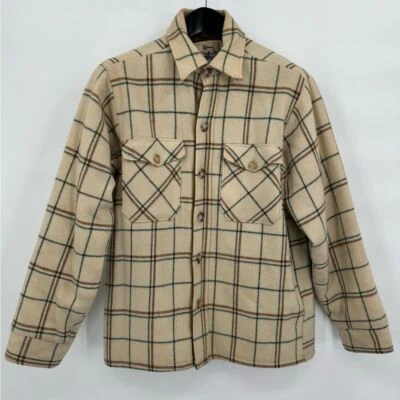 Chaqueta de Colección Años 70 Woolrich Mackinaw Forrada Sherpa Hombres Talla M Cuadros Cabincore Foto 1 de 4