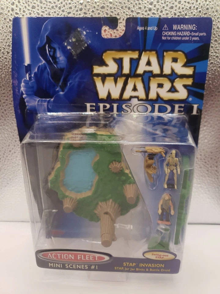 Star Wars Ep1 Action Fleet Mini Scenes #1 Stap Invasion MIP Galoob 1998