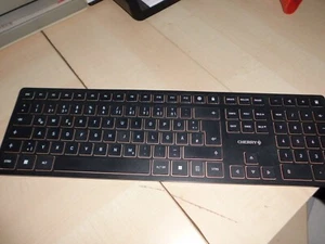 Cherry DW 9100 Slim Tastatur Wireless Bluetooth USB Akku ergonomisch QWERTZ - Bild 1 von 2